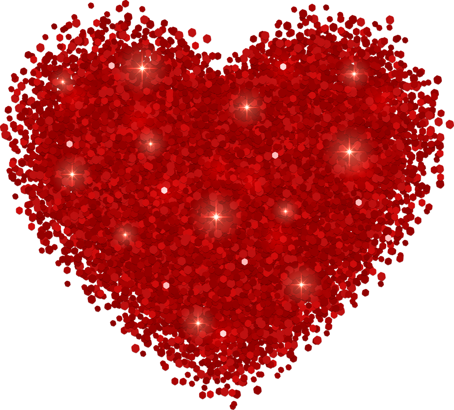 Heart Red Glitter Illustration